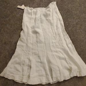 White linen skirt